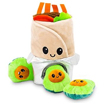 Hide and Seek Plush Dog Toys Crinkle Squeaky Interactive Burrow Activity Puzzle Chew Fetch Treat Hiding Brain Stimulating Cute Funny Toy Bundle Pack