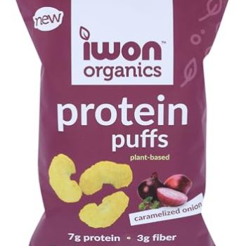 Iwon Organics Organic Caramelized Onion Protein Puffs, 5 OZ