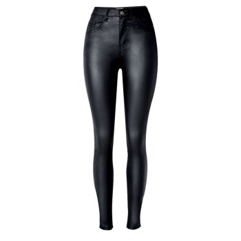 Women's High Waist Skinny Jeans Pu Leather Stretch Leggings