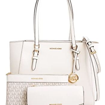 Charlotte Large 3-in-1 Tote Crossbody Handbag Leather (Light Cream)