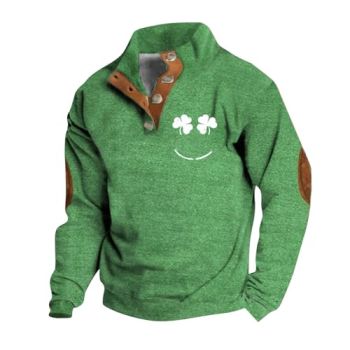 CRHOORH log in Mens St Patricks Day Clothing Crewneck Long Sleeve Shamrock Shirt Lucky Irish Clover Pullover Mens Green Sweater Green Day Clothes for Men amazon outlet clearance of sales today