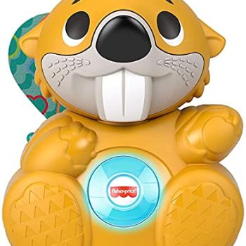 Linkimals Baby & Toddler Learning Toy Boppin’ Beaver With Interactive Lights & Music For Ages 9+ Months,Yellow