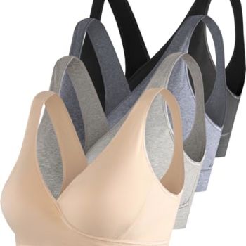 Sleep Maternity Nursing Bras Breastfeeding Bralette Cotton Pregnancy Lounge Bra (Large