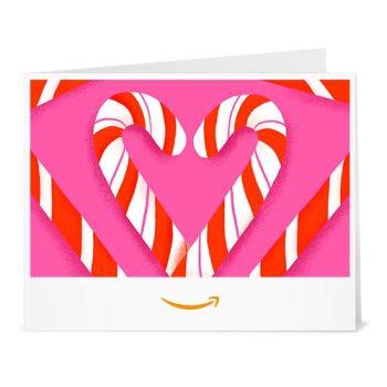 Gift Card Candy Cane Hearts (Print at Home)