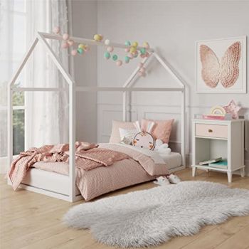 Skyler Montessori-Style House Floor Bed Frame for Kids and Toddlers