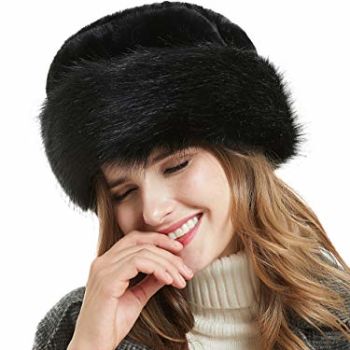Soul Young Women's Leopard Faux Fur Hat