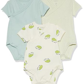 Unisex Babies' Cotton Short-Sleeve Side Snap Bodysuit (Previously Amazon Aware)