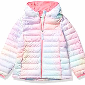 Toddler Girls' Lightweight Water-Resistant Packable Hooded Puffer Jacket