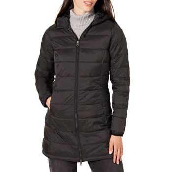 Women's Lightweight Water-Resistant Hooded Puffer Coat (Available in Plus Size)