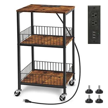 Charging Station,3 Tier End Table