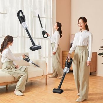 Car Portable Handheld Small 15kpa Powerful Suction Vacuum Cleaner Wireless Home Car-Use Rechargeable High-Power Powerful Vacuum Cleaner (Black)