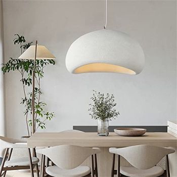 40cm Modern Pendant Light for Dining Room Kitchen Island Light Hallway Restaurant Hanging Lamp E26 Base Japanese Wabi-Sabi Style Bird Nest Shape Lighting Fixture