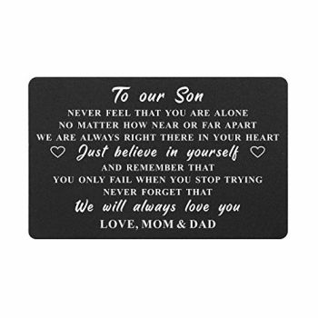 Son Wallet Card from Mom and Dad