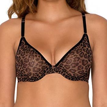 Women's Sheer Mesh Demi Underwire Bra