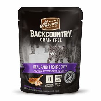 Backcountry Grain Free Wet Cat Food Real Rabbit Recipe Cuts in Gravy