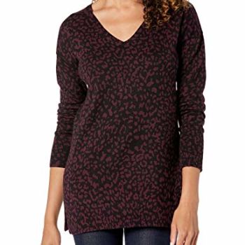 Women's Lightweight Long-Sleeve V-Neck Tunic Sweater (Available in Plus Size)