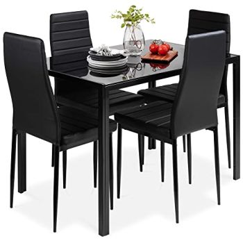 5-Piece Glass Dining Set