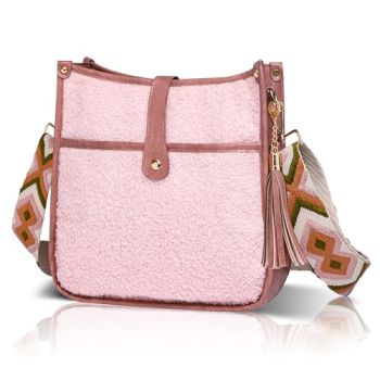 Crossbody Bags for Women Trendy Vegan Leather Plush Hobo Purses Shoulder Handbags