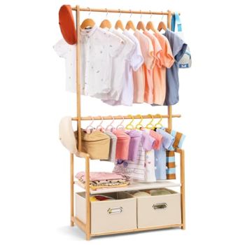 Kids Clothing Rack Bamboo