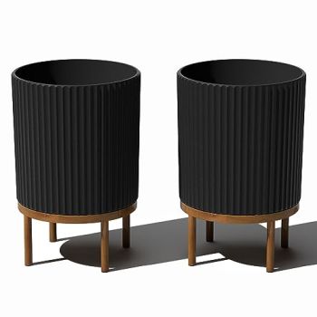 Demi Series Round Planter w/ Stand for Porch/Patio