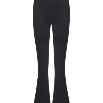 Women's Flare Bootcut Yoga Pants Elastic Waist Wide Flare Bell Leg Legging Pants Black Large