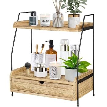 2-Tier Countertop Organizer for Bathroom Counter