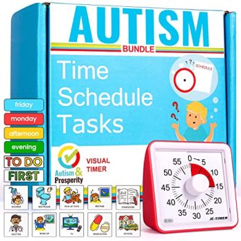 Kids Time Schedule Tasks Autistic Children Learning Materials ASD Boys Girl Teen Visual Timer Magnet Pec Card Special Needs No 1-3 Toddlers Age 3 4 5-7 8-12 Sensory Toys Chart Gift