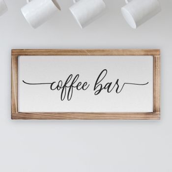 Coffee Bar Sign Decor 8x17 Inch