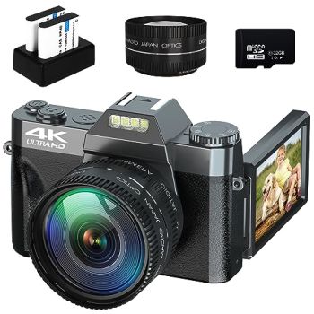 Digital Cameras for Photoggraphy 4K 48MP Vlogging Camera for YouTube