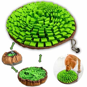 Pet Snuffle Mat for Dogs,Interactive Feed Puzzle for Boredom,Encourages Natural Foraging Skills for Cats Rabbits Dogs Bowl