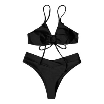 2 Piece Swimsuit for Women Sexy Suspender High Waist Bikini Set Summer Hawaiian Beach Party Swimwear Bathing Suits