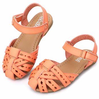 Toddler Girl Sandals Fisherman Summer Cute Strappy Sandals Princess Dress Shoes Cognac 5 US M Toddler