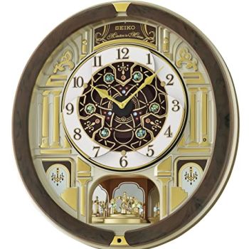 Seiko Melodies in Motion Wall Clock, Golden Chandelier