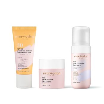 Daily 1-2-3 Routine Bundle: Clean & Vegan Skin Care Set for Kids