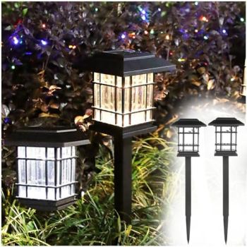 2Pcs LED Outdoor Solar Lights Decoration