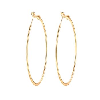 90mm Hoop Earrings for Women (Gold)