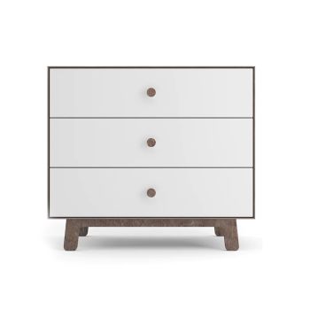 Sparrow 3 Drawer Dresser - Walnut/White