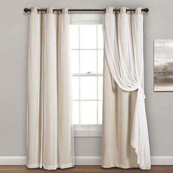 Sheer Grommet Curtains With Insulated Blackout Lining