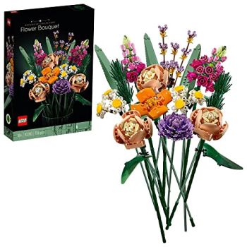 ® Icons Flower Bouquet 10280 Building Kit; A Unique Flower Bouquet Gift and Creative Project for Adults