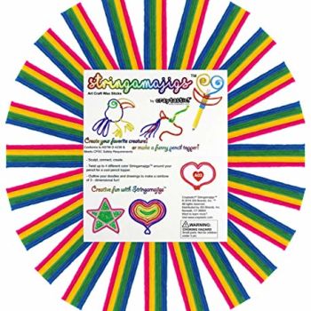 Stringamajigs Bendable Wax Yarn Sticks for Kids