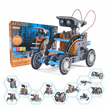 STEM Projects 12-in-1 Creation Solar Robot Kit,Science Experiments Toys Gifts for Kids Ages 8-12,Educational DIY Building Robotics Kit for 8 9 10 11 12 13 14 15 Year Old Boys Girls Teens