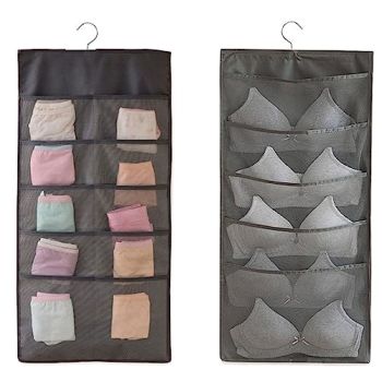 1 Pack Dual Sided Closet Hanging Organizer