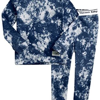 Kids Boys 100% Cotton Sleepwear Pajamas 2pcs Set Prism Navy,12-18 Months