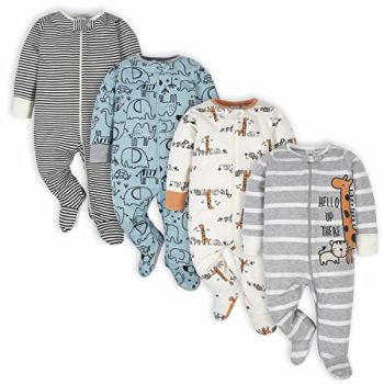 Baby Boys' 4 Pack Sleep 'N Play Footie