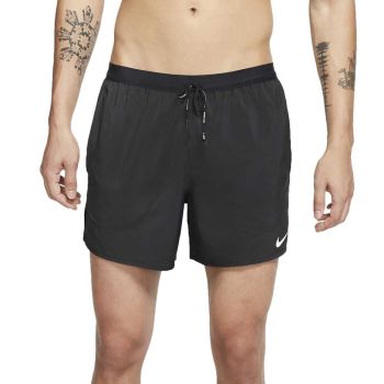 Men's Flex Stride 5" Brief Running Shorts (Black/Reflective Silver