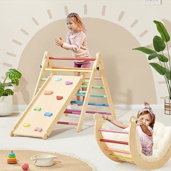 5-in-1 Rainbow Pikler Triangle Set