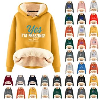 Oversized Hoodies For Women Trendy Winter Cotton Women Hoodies Trendy Loose Fit Pullover Womens Sweatshirts With Hood Workout Long Sleeve Casual Tops For Women 2024 Amaon'S Yellow