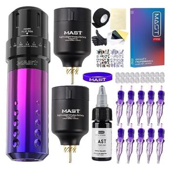 Mast Flip Tattoo Rotary Machine Wireless Pen Kit
