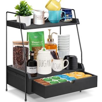 Coffee Bar Accessories and Organizer Countertop