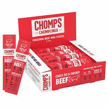 CHOMPS Snack Size Grass Fed Beef Jerky Snack Sticks